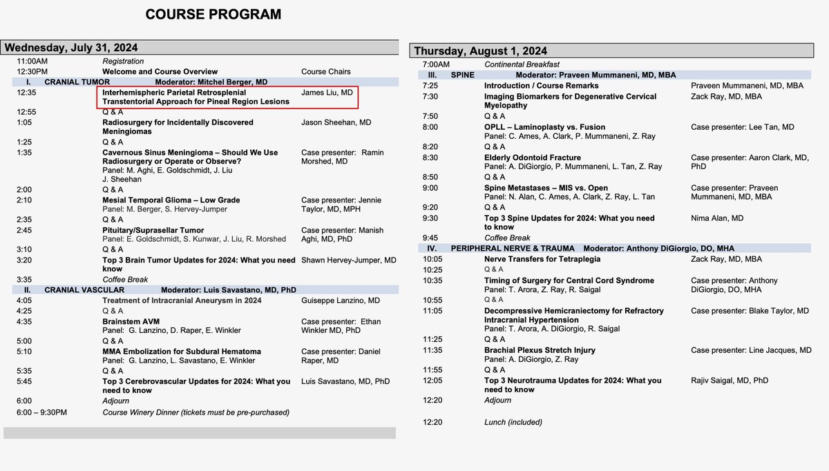 James K. Liu, MD (@skullbasemd) on Twitter photo Incredible honor to be an invited guest speaker at this year's <a href="/NeurosurgUCSF/">UCSF Neurosurgery</a> Neurosurgery Update in Napa Valley. Looking forward to some great lectures, food, and wine! <a href="/NeuroSurgeryNJ/">Neurosurgeons of NJ</a> <a href="/CBMCNJ/">Cooperman Barnabas Medical Center</a>
neurosurgeryupdate.ucsf.edu/faculty Incredible honor to be an invited guest speaker at this year's <a href="/NeurosurgUCSF/">UCSF Neurosurgery</a> Neurosurgery Update in Napa Valley. Looking forward to some great lectures, food, and wine! <a href="/NeuroSurgeryNJ/">Neurosurgeons of NJ</a> <a href="/CBMCNJ/">Cooperman Barnabas Medical Center</a>
neurosurgeryupdate.ucsf.edu/faculty