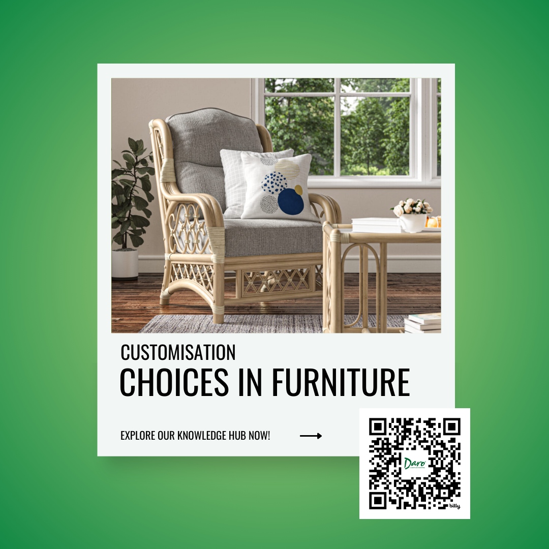 Customising your furniture allows you to match your unique style and meet your practical needs. daro-cane.co.uk/knowledge-hub

#Furniture #HomeDecor #CustomFurniture #InteriorDesign #PersonalStyle #DaroCane #DaroUK