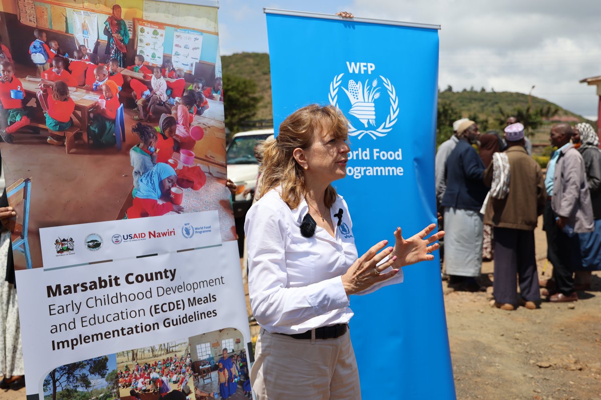 LaurenLandis1's tweet photo. In Marsabit @WFP_Kenya launched three new policy documents &amp; one strategy: Marsabit County Food Safety &amp; Quality Strategy, the Trade &amp; Investment Policy, &amp; the ECDE Meals Policy &amp; Guidelines. These initiatives are set to enhance #publichealth, #trade, &amp; #earlychildhoodeducation. https://t.co/0b2pkZAsMX