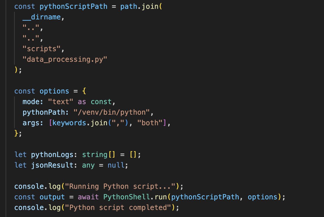 fekdaoui's tweet image. today i learned you can run python scripts from your nodejs backend 🤯