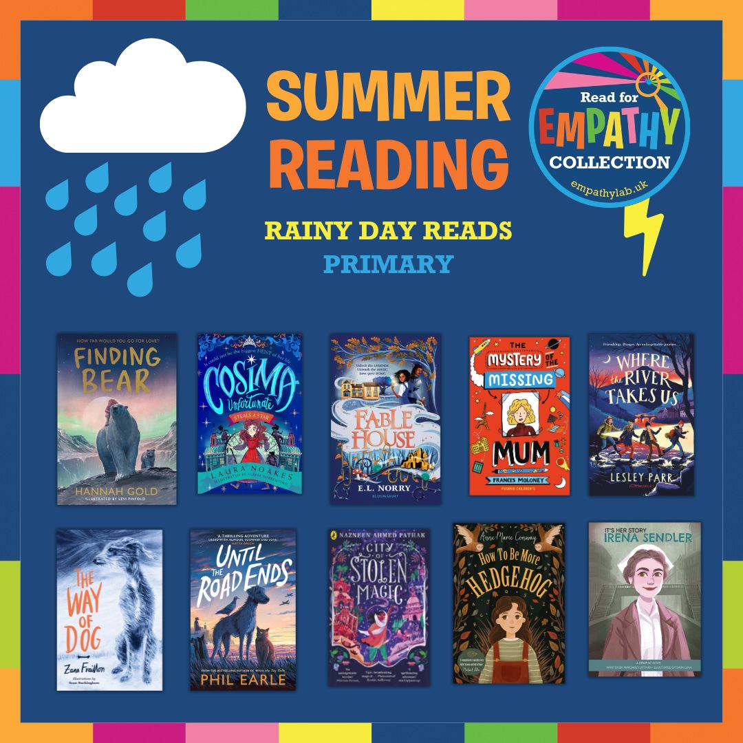 We can never rely on the summer weather in the UK. Keep boredom at bay and make the most of a rainy day with these fantastic #ReadforEmpathy ideas. Explore new worlds and step into someone else's shoes from the comfort of your sofa or bed!