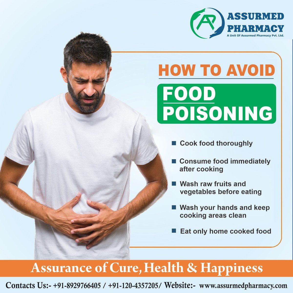 assurmedphrmacy's tweet photo. Assurance of Cure, Health &amp; Happiness...
-
Common Bacteria Responsible for Food Poisoning:
1. Salmonella
2. Listeria
3. E. coli
4. Norovirus
-
#FoodPoisoning #FoodSafety #WinterRisks #BacterialContamination #StaySafe #HealthyEating #PreventFoodPoisoning #FoodHygiene https://t.co/POMAQa6jsE
