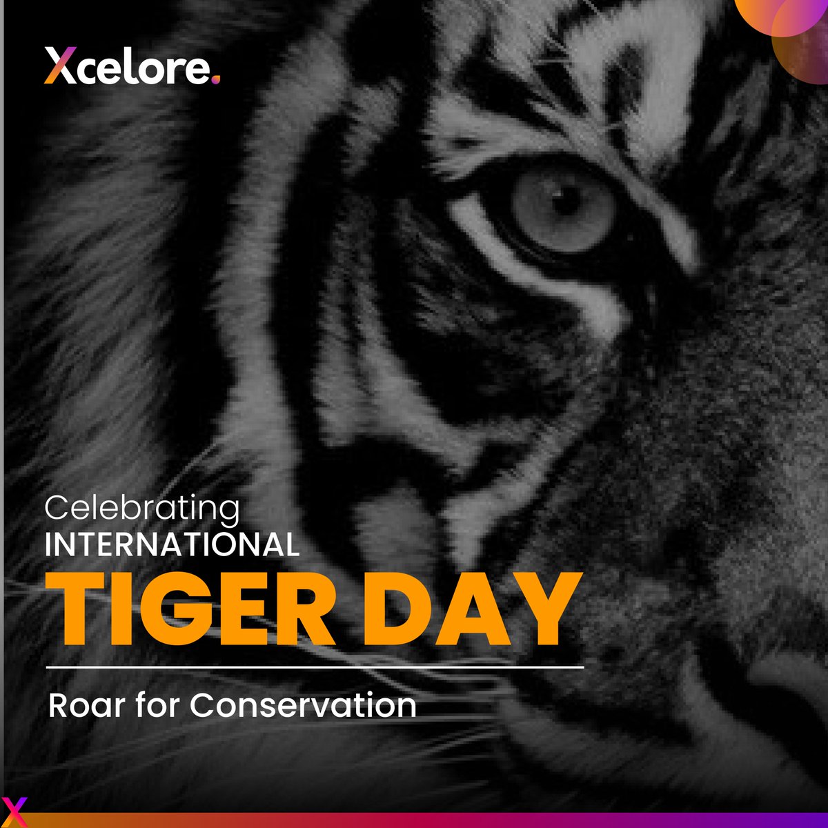 XceloreDigital's tweet image. Join us in honoring these majestic creatures on #InternationalTigerDay! 

At #Xcelore, we believe in preserving #biodiversity through innovation.

Let&apos;s pledge to protect their habitat and ensure a future where tigers thrive.

#SaveTheTigers
