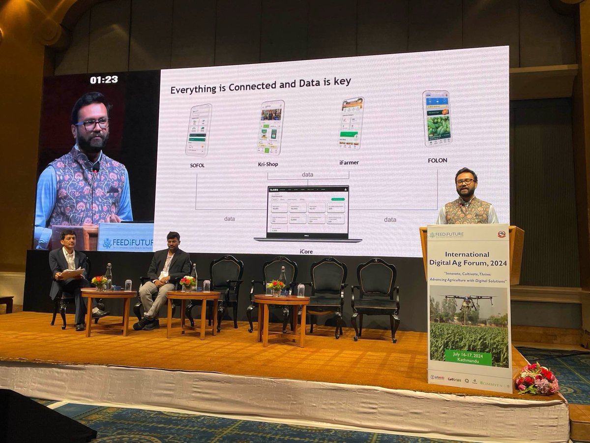 IfazFahad's tweet photo. Had the opportunity to talk about iFarmer at the Nepal Digital Ag Forum 2024. https://t.co/QM8r1xZH4h