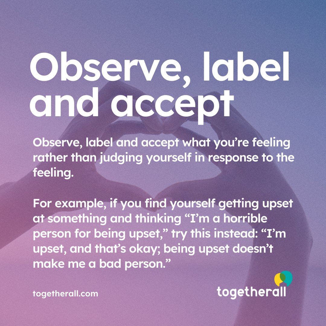 💖 Embrace self-compassion with @Togetherall’s tips 🌟 

Dive into kindness and discover more support on Togetherall. 🚀 You matter! 💙 

Togetherall.com