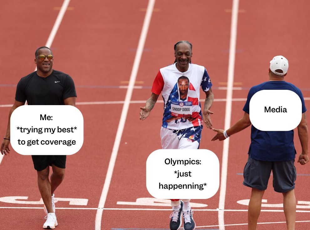 Prowly_com's tweet image. Silly season + Olympics = a PR nightmare! But hey, at least the client will understand why it's not easy getting coverage, right? RIGHT?

#PRpros #PRsummertime #PRnightmare #olympics