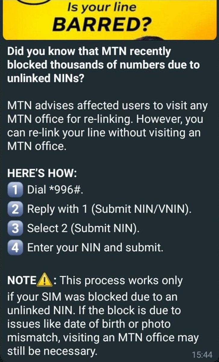 techmaninsights's tweet image. My NIN was linked without visiting MTN office. 
Follow the steps in the picture or visit ninlinking.mtn.ng to link yours.

Airtel | Protest | Eagle square