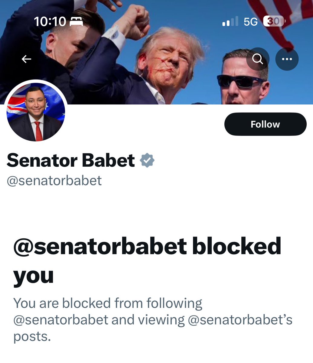 JamesInCBR's tweet image. I am SO proud 🥲 

Senator Freedumb blocked me after I informed him that in the same way he found the olympics opening ceremony offensive, I find his presence in the senate offensive.