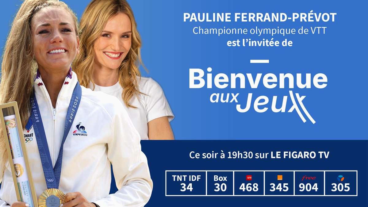 LeFigaroTV's tweet photo. Pauline Ferrand-Prévot, championne olympique de VTT, sera l'invitée exceptionnelle de @SikoraVictoire1 dans «Bienvenue aux Jeux» ce soir à partir de 19h30. https://t.co/7KIg2XlhmA