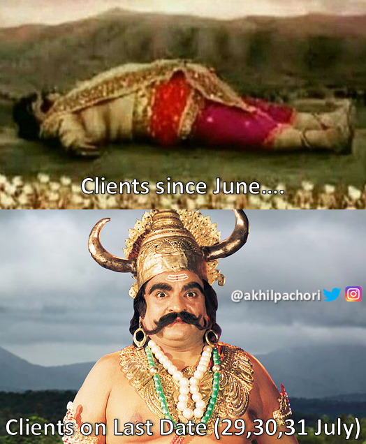 akhilpachori's tweet photo. Based on true events 😂

#IncomeTaxReturns #incometaxfiling #incometaxindia https://t.co/ERkjZiW30L