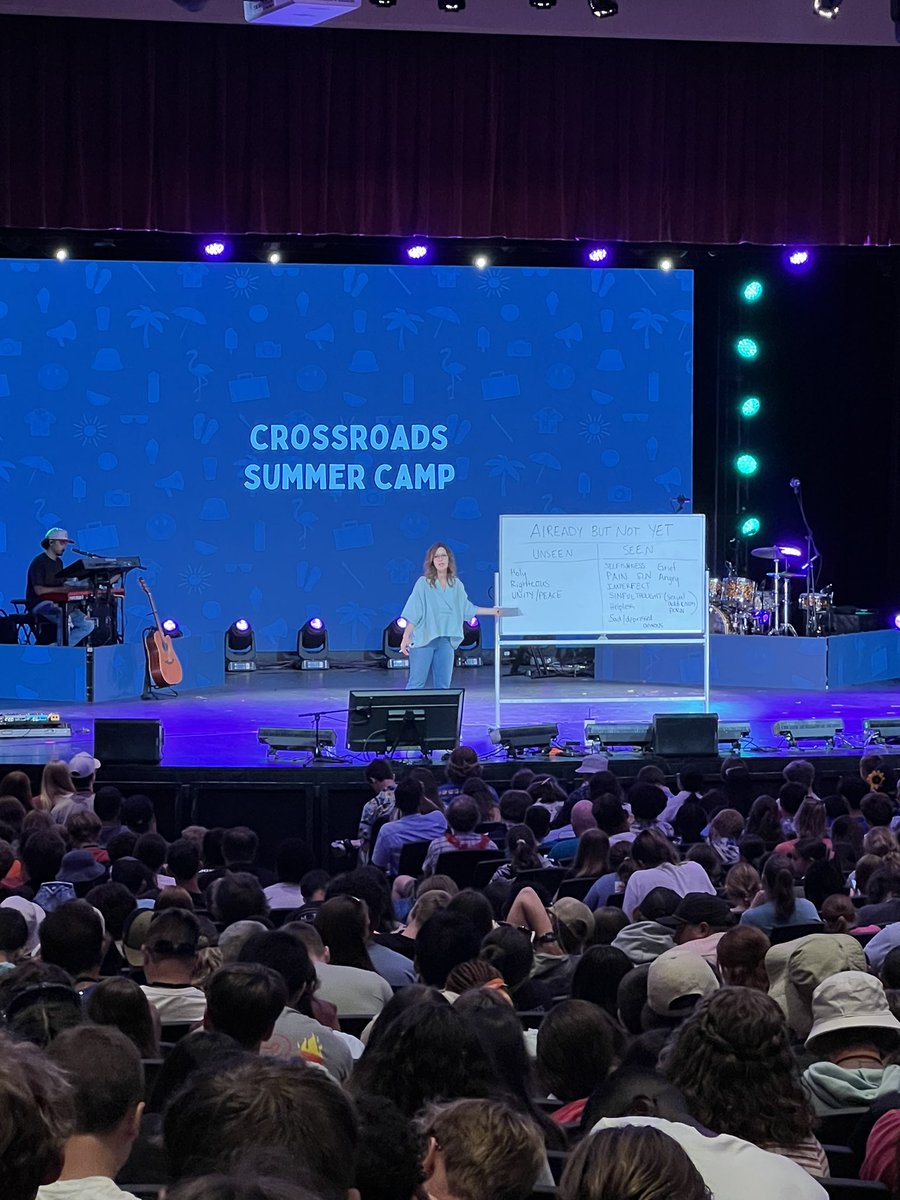 Clayton_king's tweet photo. We just wrapped up 6 consecutive weeks of Crossroads Camps- and saw our BIGGEST attendance in 29 YEARS. Glory to God.

•6,100 students, leaders & staff
•1,232 decisions (salvation, assurance, call to ministry)
•141 churches from 14 states
$32,620 raised for missions
•107 new Compassion sponsorships

                     O N L Y   J E S U S