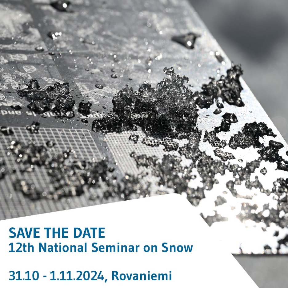 The 12th National Seminar on Snow is happening from 31 October- 1 November 2024 hosted by the <a href="/Arctic_Centre/">Arctic_Centre</a>  in Rovaniemi at Arktikum building!

More detailed program information and a registration link will be available in the upcoming fall!

➡️arcticcentre.org/news/The-12th-…
