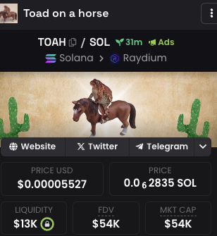 ToadOnAHorse's tweet photo. You cant fade the Toad on a horse

350 Holders

$185K Volume 

HIGHER $TOAH

https://t.co/JkMBMj6VAc https://t.co/iQat5pvS8q