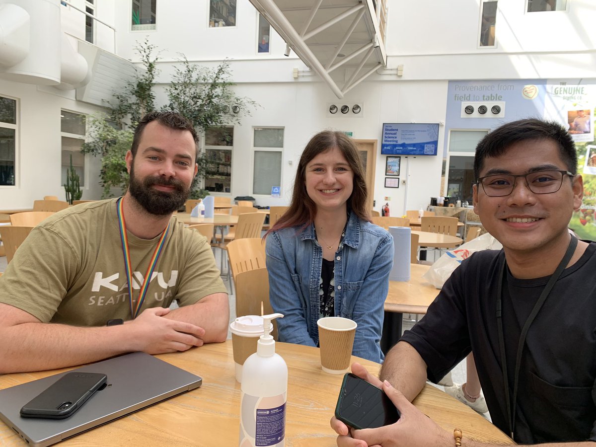 Session 2 speakers Matt <a href="/mattrwengler/">Matt Wengler</a> , Emma <a href="/Emma_Turley_/">Emma Turley</a> and Mark-Jave Bautista ready for their talks!! #jictslstudentasm2024