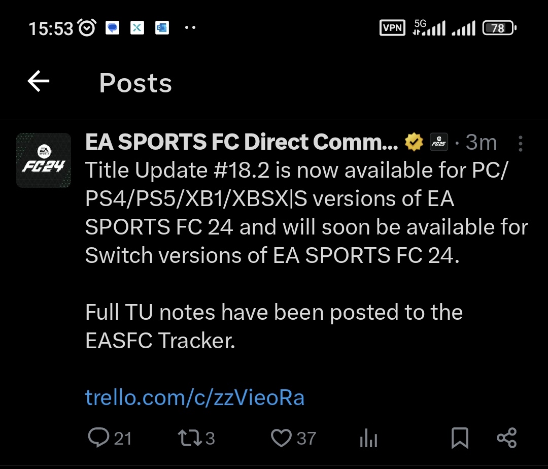 Ar_mani8's tweet photo. یه پیام از آینده @EASFCDirect بهم داده😅
I have a new notice from future
Thanks @EASFCDirect 😅👌 https://t.co/rKyP76mdK0