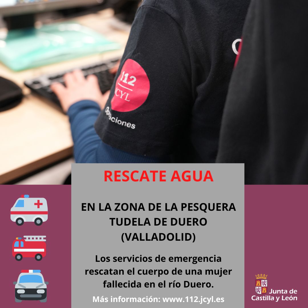 🚑| Emergencias 112cyl | Ha sido la <a href="/guardiacivil/">Guardia Civil</a> de Valladolid quien ha contactado con nosotros a las 12:28 horas para informar de este incidente en Tudela de Duero #Valladolid. #112cyl 🔽
112.jcyl.es/web/jcyl/112/e…