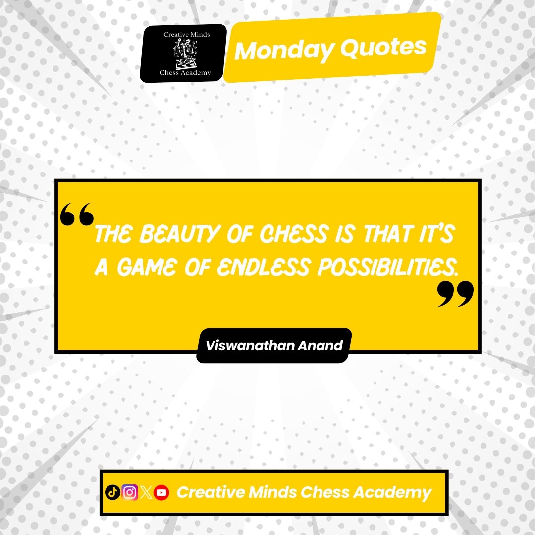 CreativeMinds38's tweet photo. Quote if the day...
Think before you move, triumph after! New week, new goals, don't forget we can help you achieve your chess goals #chess #chessacademy #chessmaster #chessplayer #fyppppppppppppppppppppppp #fypシviral https://t.co/IkahnsDXke