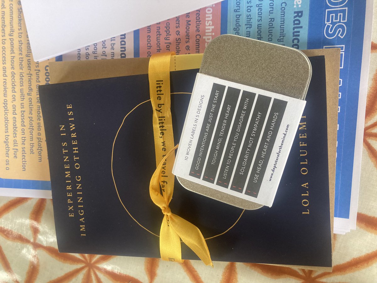 Rachel Smith (@rachelocal) on Twitter photo Loved prepping gifts to share with <a href="/Make_shiftAV/">Make/Shift</a> Mover&Shakers at 1st #Communitypanel session. Beautiful book by <a href="/lolaolufemi_/">lola olufemi</a> experiments-in-imagining-otherwise & #gentlenudges by <a href="/SarahPCorbett/">SarahPCorbett</a> <a href="/Craftivists/">CraftivistCollective</a> to activate our values #imagination #action #collaboration #care🙏✨ Loved prepping gifts to share with <a href="/Make_shiftAV/">Make/Shift</a> Mover&Shakers at 1st #Communitypanel session. Beautiful book by <a href="/lolaolufemi_/">lola olufemi</a> experiments-in-imagining-otherwise & #gentlenudges by <a href="/SarahPCorbett/">SarahPCorbett</a> <a href="/Craftivists/">CraftivistCollective</a> to activate our values #imagination #action #collaboration #care🙏✨