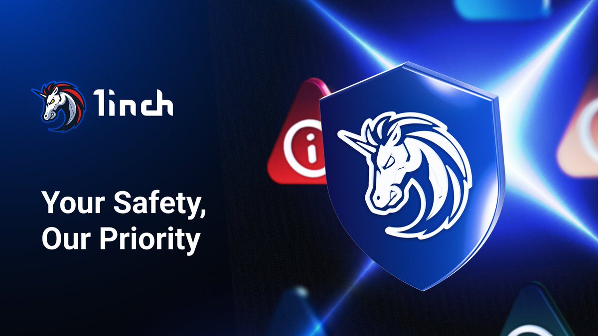We believe users should always be aware of potential risks in their transactions.

That’s why <a href="/1inchWallet/">1inch Wallet</a> uses a color-coded alert system to flag transactions as Malicious, Warning, or Benign.

Stay safe with us ➡️ 1inch.io/wallet/
