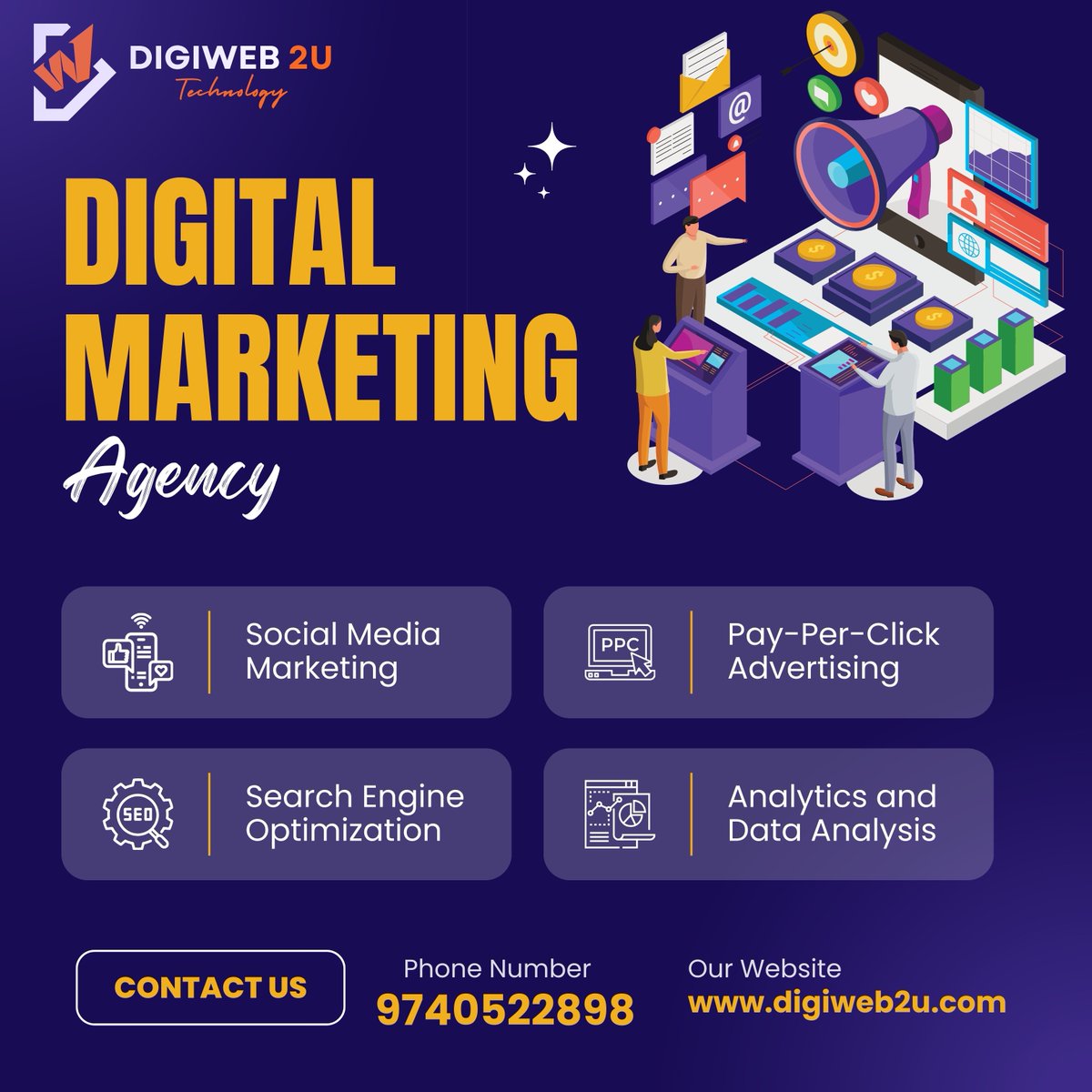 digiweb2u's tweet image. Digital Marketing Agency Company 
SEO
Google ads
Facebook ads
Google Maps 

All things are done my Digiweb2u