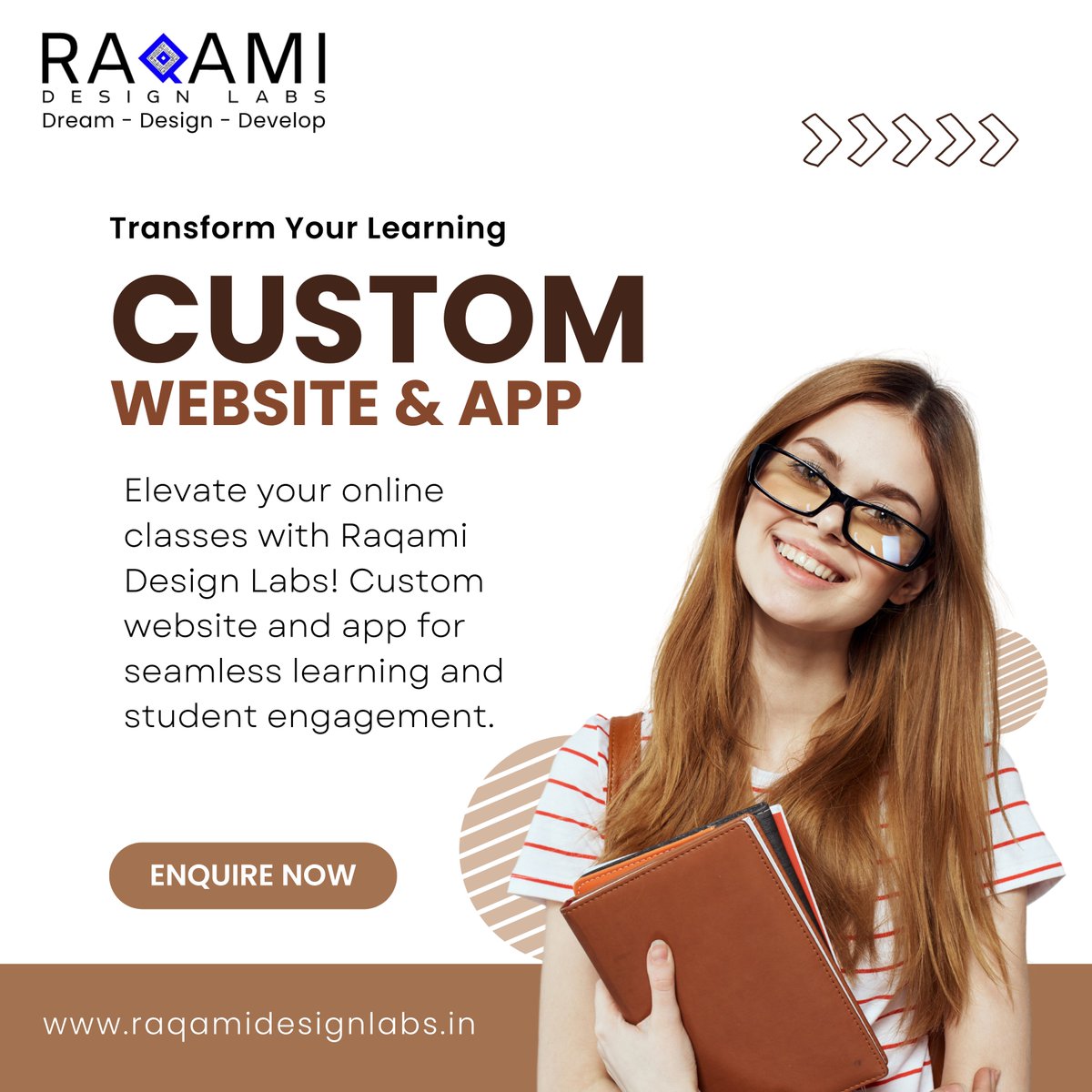 raqamidesignlab's tweet image. Transform Your Learning Business with Custom Website and Application from Raqami Design Labs.
Scale Your Business With us

Visit us on raqamidesignlabs.in
Contact us on info@raqamidesignlabs.in

#learning #learningbusiness #businesssuccess #businessgrowth #website