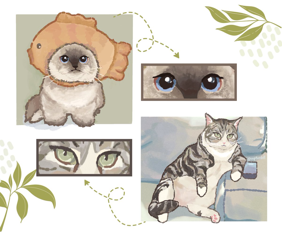 captvedoll's tweet image. Hello (˶ˆᗜˆ˵)
🕯️I’M OPEN FOR COMMISSION🕯️
Got a playful kitten, a majestic cat, or a meme-worthy furball? Let's make your fur baby into a work of art😼
One cat is 30$✨
#commissionopen #commissionart #cats #artshare