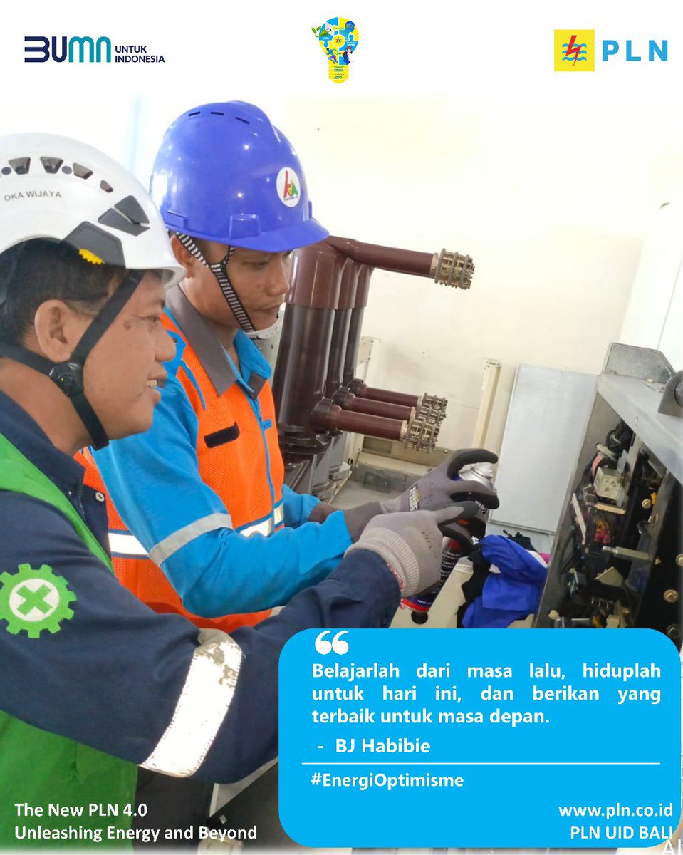 plnuidbali's tweet photo. Hai, Semeton Electrizen
Semangat menjalani hari Senin.
Tetap nyalakan semangat demi masa depan yang makin bersinar.
#UnleashingEnergyandBeyond
#PLNUIDBali
#PLNQuotes
#AccleratingRenewableEnery
#WeAreTheNewEnergy https://t.co/VcumKlhwd9