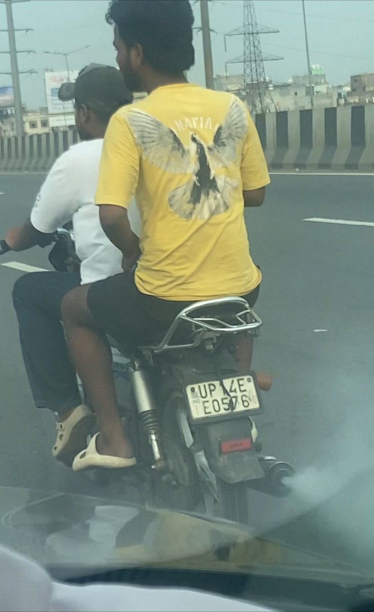 tarun7976's tweet photo. @uptrafficpolice pls issue relevant challan. They were riding on NH58 Delhi - Meerut Expressway. https://t.co/RctZkRyb9z