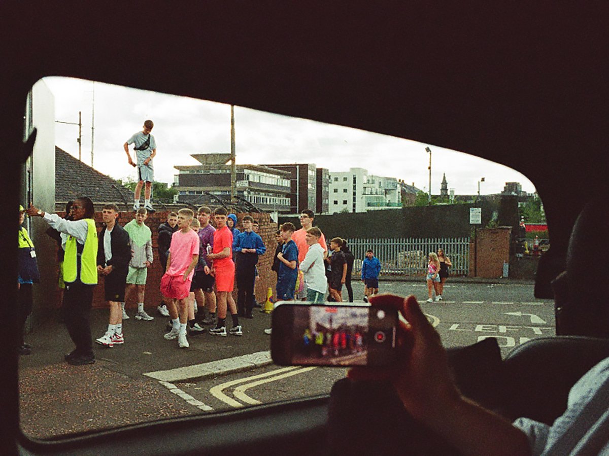 TravisBand's tweet photo. Teens Jumping the Fence at Transmit. Photo by Dylan Green Dunlop