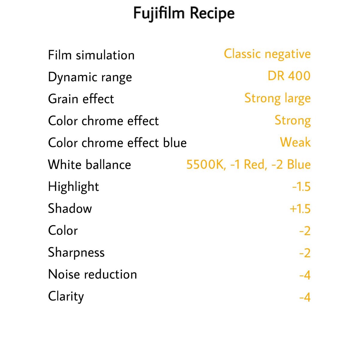 hmzry_'s tweet photo. Mau share recipe fujifilm, siapa tau ada yang sering pakai recipe.

Silahkan di save 👇 https://t.co/Kzr3Ge9rG4