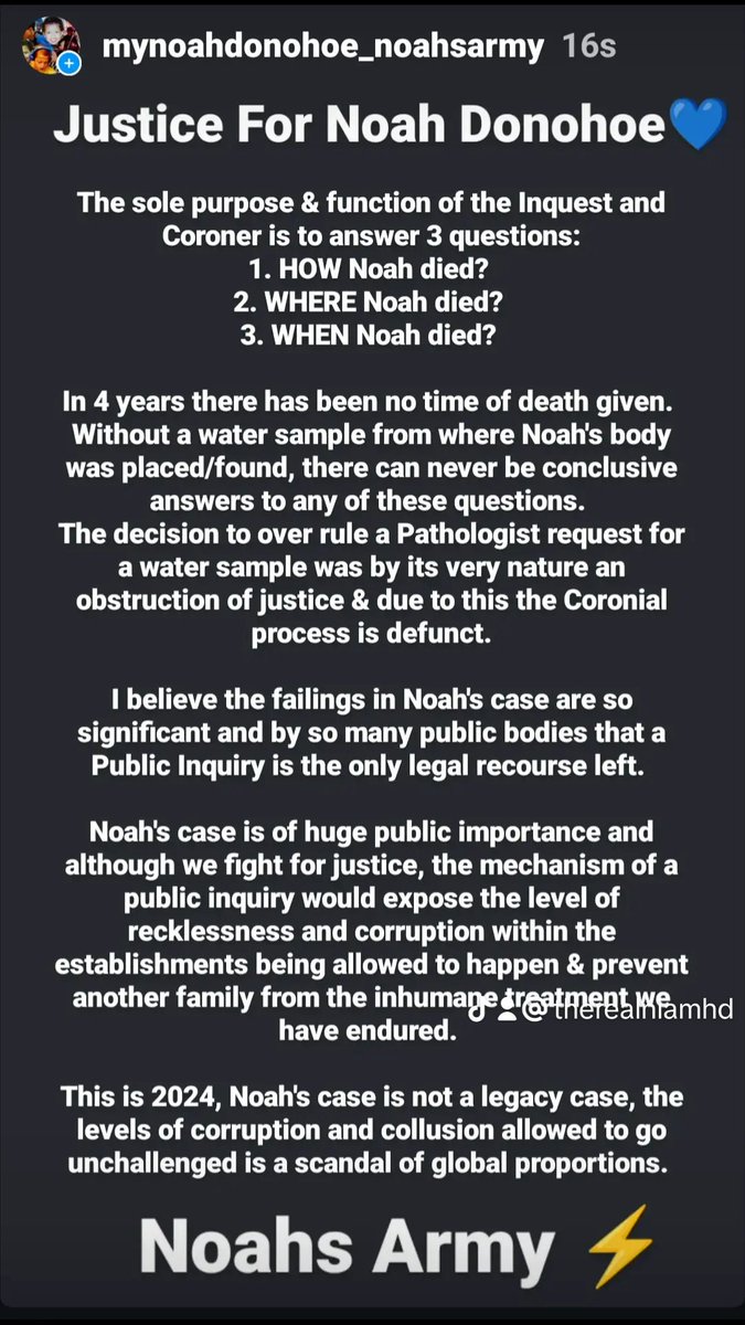 We cannot pretend this is normal or just a part of the legal process. 
What has been allowed to happen for 4yrs in Noah's case is a blatant abuse of power, acts of corruption &amp; collusion &amp;  intentional violation of our human rights whilst seeking answers for our beloved Noah💙