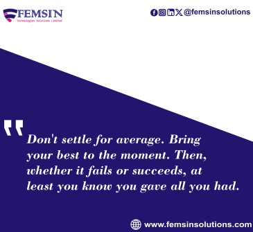 FemsinSolutions's tweet photo. Don't settle for average. Bring your best to the moment. Then, whether it fails or succeeds, at least you know you gave all you had. #mondaymotivation #HappyNewWeek #itsolutionsprovider #femsinsolutions #feelgood #science #technology Nigerians Protest https://t.co/K1tf5njPuh
