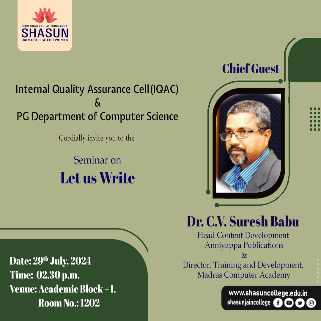 shasun jain college for women tweet media