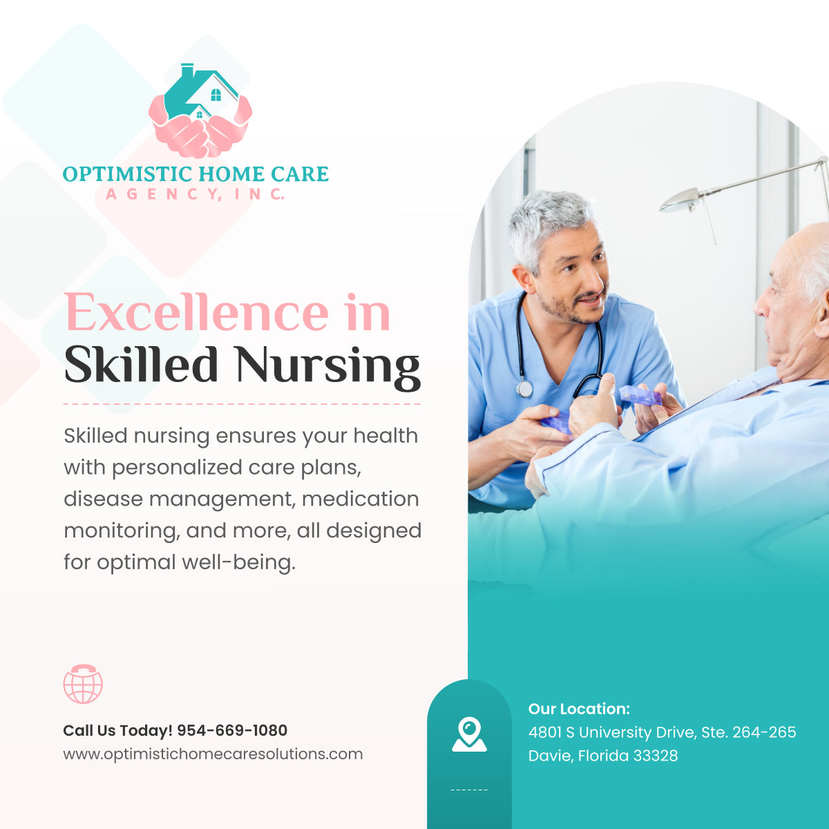 Optimistic39161's tweet photo. Discover the excellence of our skilled nursing services. We provide personalized care to ensure your overall well-being. Learn more today! 

#DavieFL #HomeHealthCare #NursingCare #SkilledNursing #Healthcare https://t.co/OqTCHazmVo