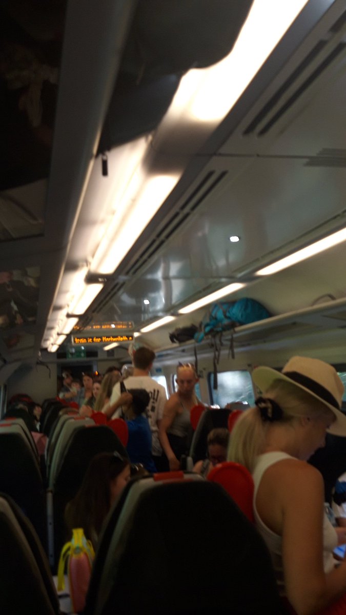 cfreed's tweet photo. @tfwrail What a poor service from Birmingham to Machynlleth.  Packed and hot! https://t.co/66unCIlhIN