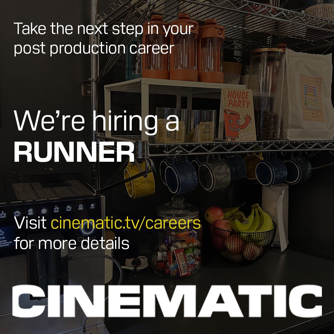 We’re Hiring! 

Please send all CV’s to beth@cinematic.tv