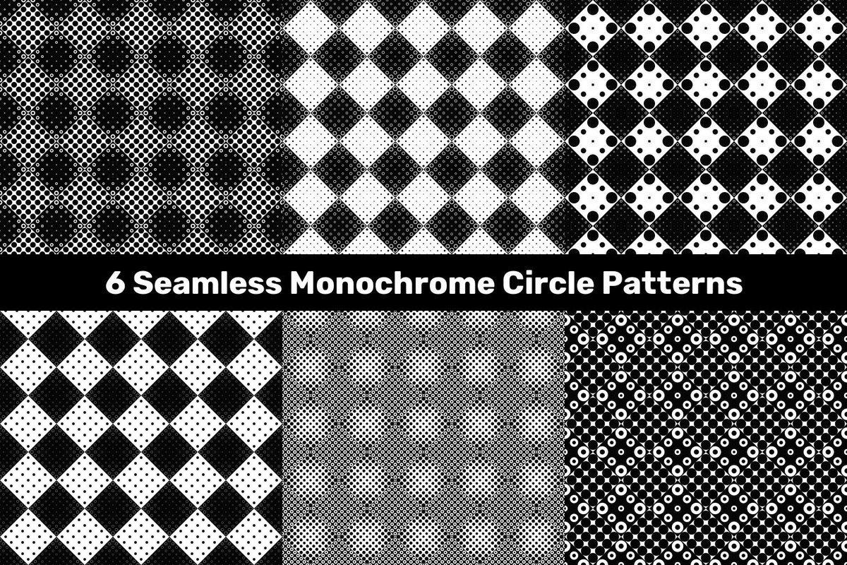 DavidZydd's tweet photo. 6 Seamless Monochrome Circle Patterns https://t.co/0TZS1fCSXi #polka #VectorPatterns #PremiumVectorGraphics #GeometricPattern #AbstractBackground #geometric #CheapVectorPattern #PremiumVectorBackground #backdrop #polkadotbackground #ai https://t.co/L46e5qLdfA