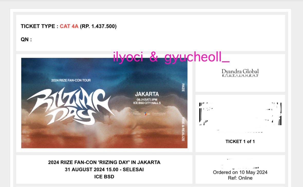 giveaway ticket riize riizing day in jkt (cat4A)🎸
from <a href="/gyucheoll_/">nov🦋</a> &amp; @ilyoci 🫰

✮ rt &amp; like
✮ follow ig aku (hoshiforsure)
✮ follow ig temenku (gyuucheol_)

drop proof &amp; alesan knp aku harus kasih km tiketnya di reply ya

jgn dijual lagi😉

end 10/08/2024
#RIIZINGDAY_in_JKT