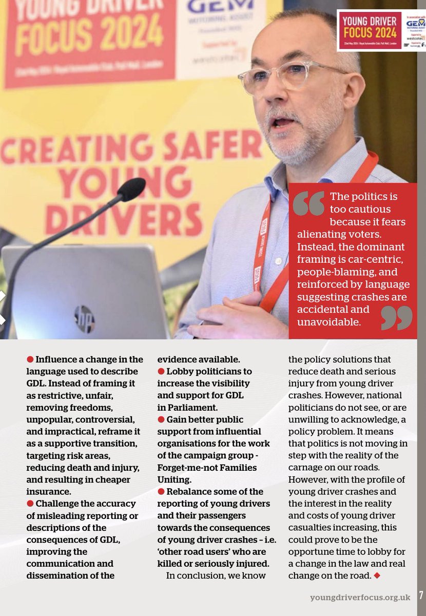dr ian greenwood (@ian_m_greenwood) on Twitter photo Pleased to support <a href="/FirstCarUK/">FirstCar</a> <a href="/racfoundation/">RAC Foundation</a> <a href="/Road_Safety_GB/">Road Safety GB</a> Young Driver Focus conference and sub for the Minister (who was suddenly far too busy!)
The write up is out - see below - including what I had to say about how to better support young drivers move from learner to Pleased to support <a href="/FirstCarUK/">FirstCar</a> <a href="/racfoundation/">RAC Foundation</a> <a href="/Road_Safety_GB/">Road Safety GB</a> Young Driver Focus conference and sub for the Minister (who was suddenly far too busy!)
The write up is out - see below - including what I had to say about how to better support young drivers move from learner to