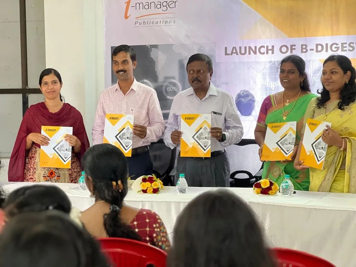 imanagerjournal's tweet image. Official launch of B-Digest Journal, a co-published Journal by i-manager Publications and B-Digest.

#BDigest #newjournal #imanagerpublications #imanagerjournals