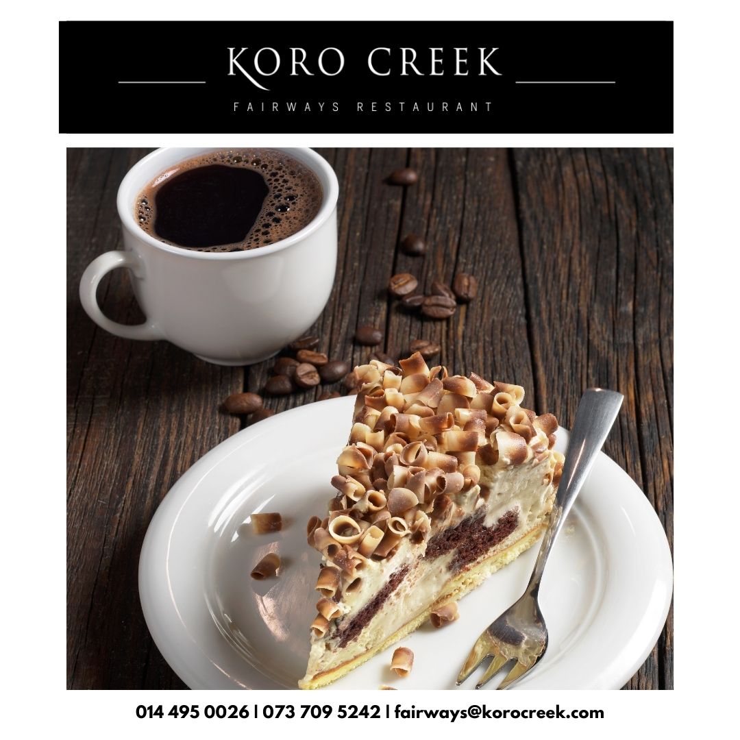 Indulge in Tuesday Temptations!🍰

Enjoy a slice of our CAKE OF THE DAY along with a cup of tea or filter coffee for only R60. 🤩 

Special starts at 10am Every Tuesday! 🤤

For more info please contact Des - 014 495 0026 |  073 709 5242