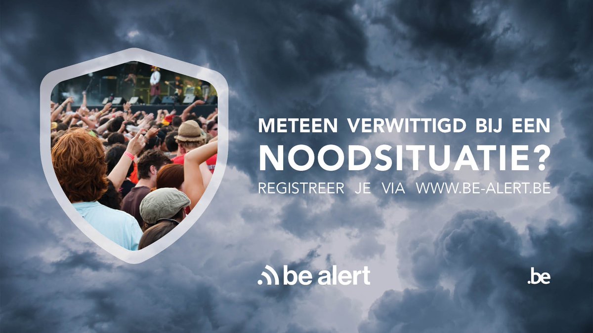 🔔Wil jij meteen verwittigd worden bij een noodsituatie?

Schrijf je nu in op BE-Alert! 📱 Ontvang sms'jes, ingesproken berichten of e-mails tijdens noodsituaties. 
👉Inschrijven? Dat doe je hier: be-alert.be/nl

Blijf veilig en altijd op de hoogte! 🚨