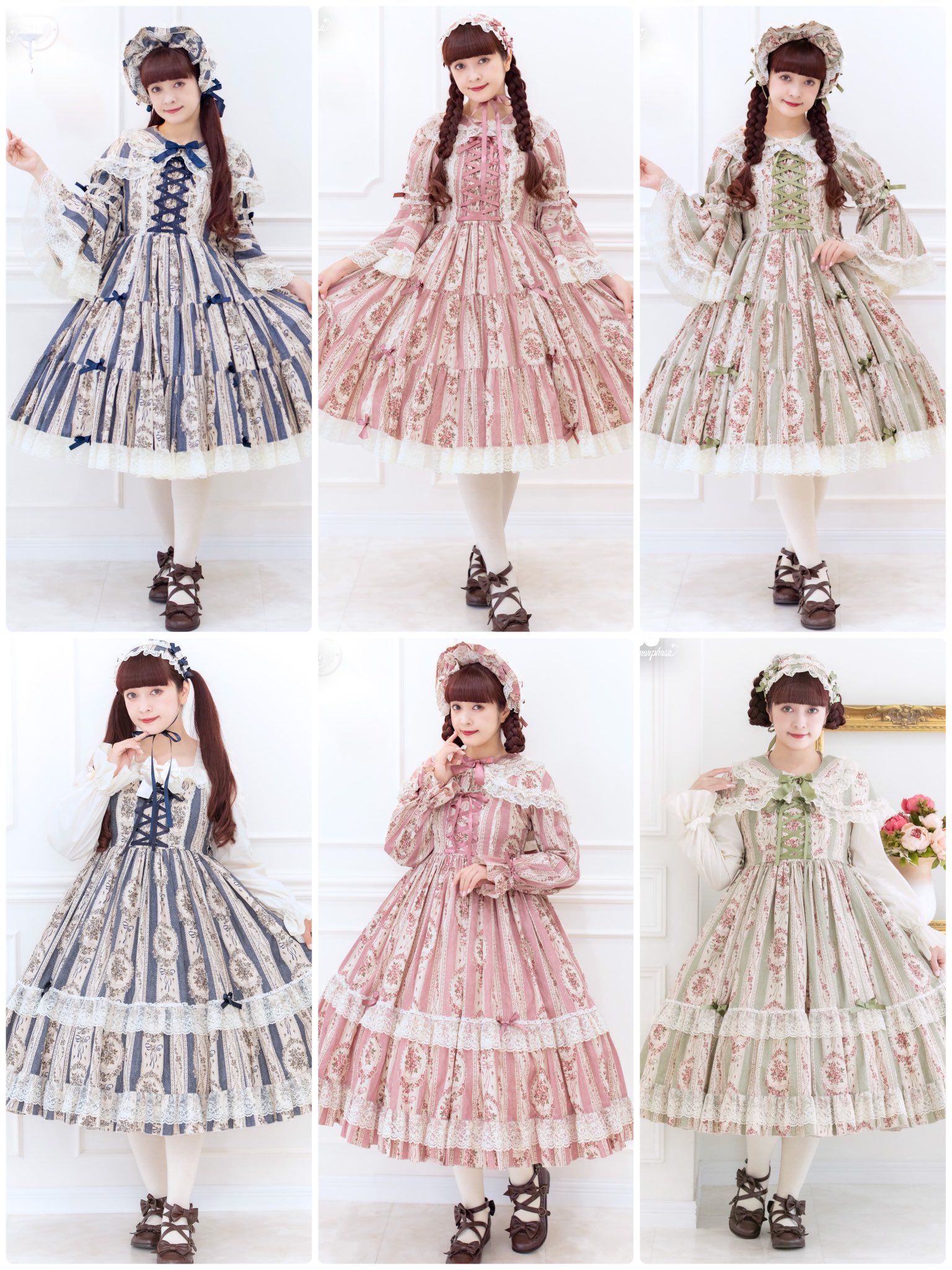 [通常サイズ]アンティークブーケ ピンク JSK/ケープ/ブラウス　メタモ Metamorphose アンティークブーケケープ付きジャンパースカート
