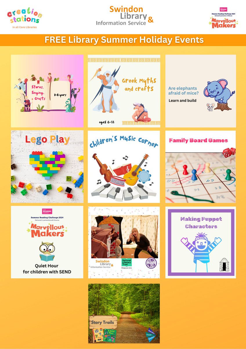 We have a fantastic programme of free events throughout the summer holidays - and they start today!
Spaces are limited and pre-booking is required for some - check out the full details of all our events at: bit.ly/Children_Famil…