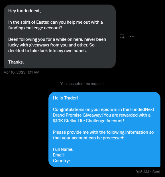 FundedNext tweet media