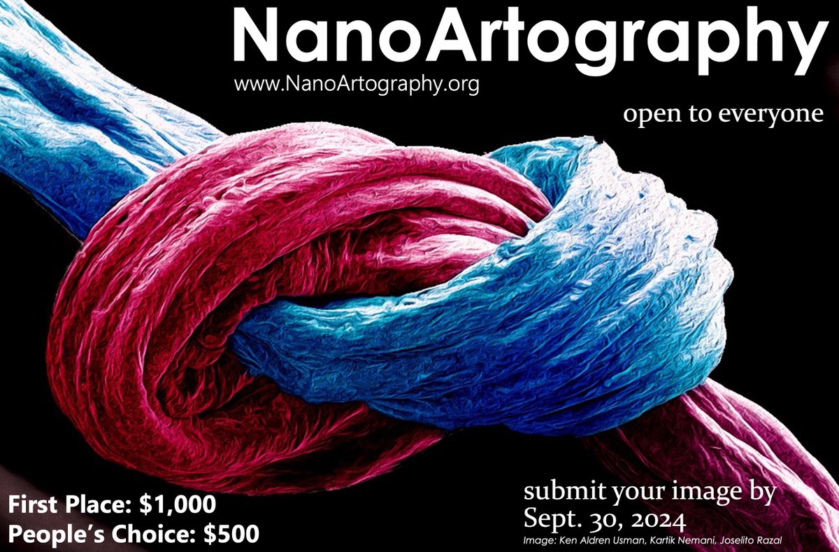 Fire &amp; Ice - #NanoArtography, July 2024, #Image_of_the_Month
Congrats to Ken Aldren Usman, Kartik Nemani, &amp; Joselito Razal, Deakin University and Purdue University.
Image width: 0.2 mm. (#MXene)
Submit your image to win up to $1,000 cash prizes.
More info: nanoartography.org