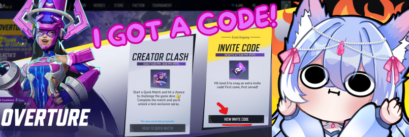cinnanatVT's tweet photo. 💜 Marvel Rivals Code Giveaway! 💜
Rules:
- Follow me (+1 entry for following on Twitch!)
- Like & Repost
- *Optional* Comment your favorite Marvel character!
Ends 7/31 @ 5pm PST on stream!
#VTubers #Giveaway #ClosedBeta #marvelrivalscode https://t.co/HVDFtapWBi