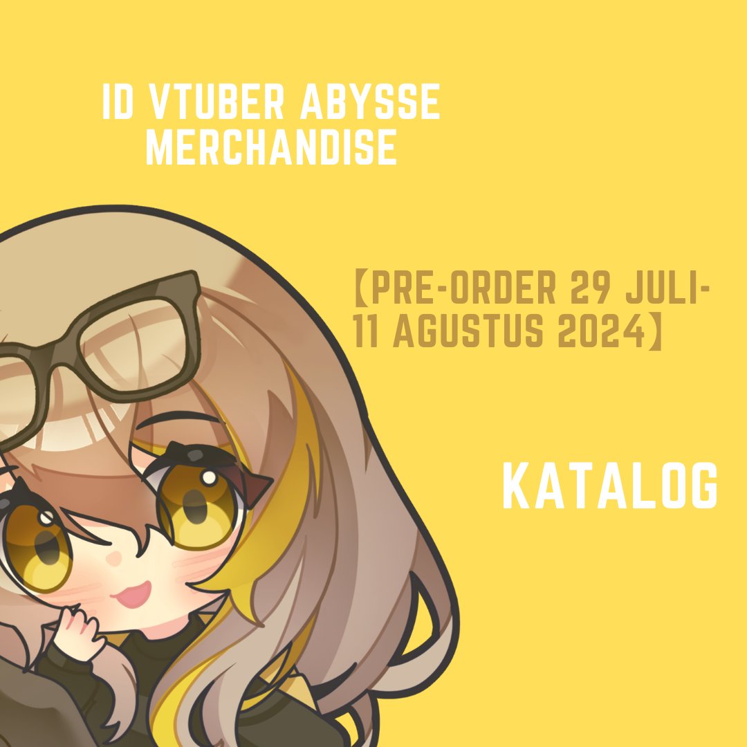 abyssech's tweet photo. #d3arest~ yg ditunggu🎉

ID Vtuber Abysse Merchandise
【Pre-order 29 Juli-11 Agustus 2024】

🔸Form pemesanan &amp; info 🔸
https://t.co/1TqwZSOj7N

-Indonesia only-

#idvtuber #codeabysse #4BYSS3 https://t.co/ggGxWRsdWf