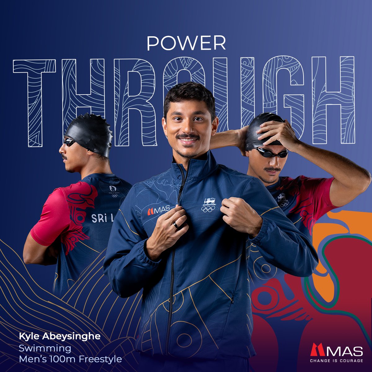 masholdings's tweet photo. Kyle Abeysinghe, Sri Lanka’s swimming sensation prepares to make his mark on the global stage at the Men’s 100m Freestyle event.

Witness Kyle’s Olympic debut tomorrow, 30th of July at 11am CEST (14.30 IST).

#MASHoldings #TeamSriLanka #ParisOlympics2024 https://t.co/jQmliSI20b