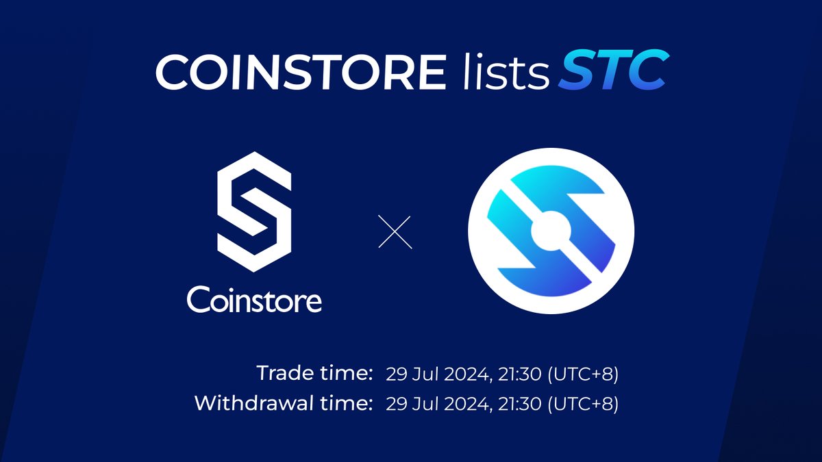 Coinstore (@coinstoreexc) on Twitter photo 🔥 NEW LISTING ON COINSTORE 🔥
👏 Welcome: <a href="/SaitaChainCoin/">SaitaChainCoin</a> $STC 👏
⏰ Trade time:2024/07/29 21:30(UTC+8)
⏰ Withdrawal time:2024/07/29 21:30(UTC+8)
👇Watch this space for more👇
🌎 Official website:saitachain.com
🌎 Twitter Link: x.com/SaitaChainCoin 🔥 NEW LISTING ON COINSTORE 🔥
👏 Welcome: <a href="/SaitaChainCoin/">SaitaChainCoin</a> $STC 👏
⏰ Trade time:2024/07/29 21:30(UTC+8)
⏰ Withdrawal time:2024/07/29 21:30(UTC+8)
👇Watch this space for more👇
🌎 Official website:saitachain.com
🌎 Twitter Link: x.com/SaitaChainCoin